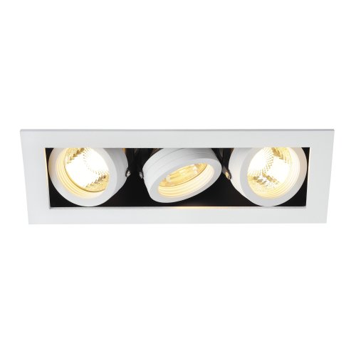 SLV KADUX 3 GU10 DOWNLIGHT, vierkant, mat wit, max. 3x50 W - Slv 115531 1 h rgb - 20208444