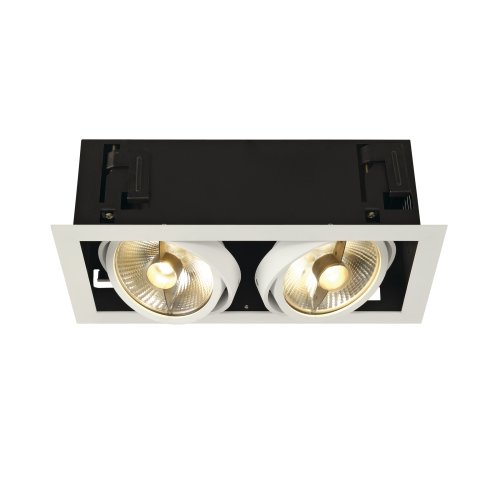 SLV KADUX 2 ES111 DOWNLIGHT, vierkant, mat wit, max. 2x75 W - Slv 115551 1 h rgb - 20208447