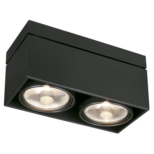 SLV KARDAMOD SURFACE SQUARE ES111 DOUBLE plafondlamp, vierkant, zwart, 2xG - Slv 117110 2 rgb - 20028600