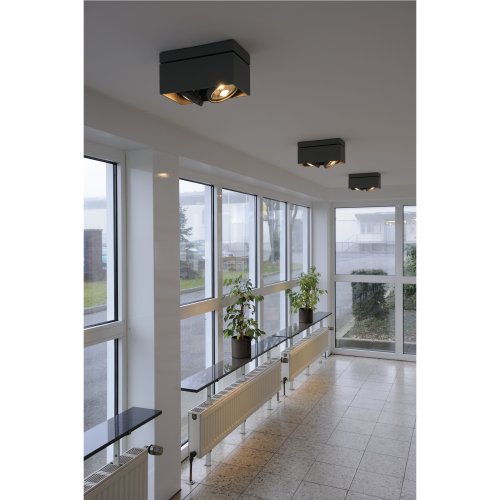 SLV KARDAMOD SURFACE SQUARE ES111 DOUBLE plafondlamp, vierkant, zwart, 2xG - Slv 117110 a1 rgb - 20028600