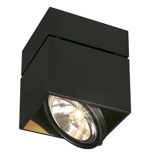 SLV KARDAMOD SURFACE SQUARE QRB SINGLE plafondlamp, vierkant, zwart, max.  - Slv 117120 1 h rgb - 20028602