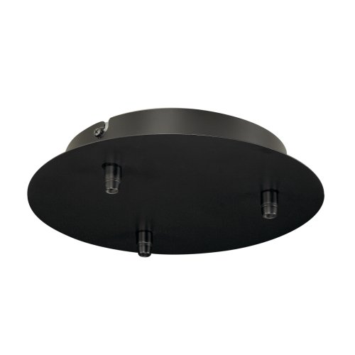 SLV Plafondrozet, 3 uitgangen, rond, zwart, incl. trekontlastingen - Slv 132610 1 h rgb - 20028616
