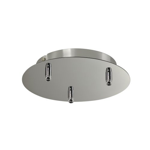 SLV Plafondrozet, 3 uitgangen, rond, chroom, incl. trekontlastingen - Slv 132615 1 h rgb - 20208456