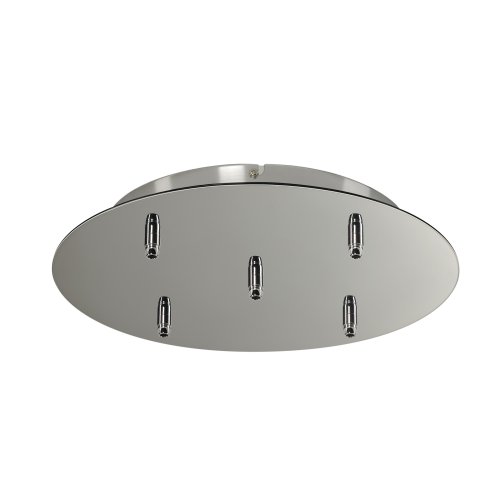 SLV Plafondrozet, 5 uitgangen, rond, chroom, incl. trekontlastingen - Slv 132625 1 h rgb - 20208457