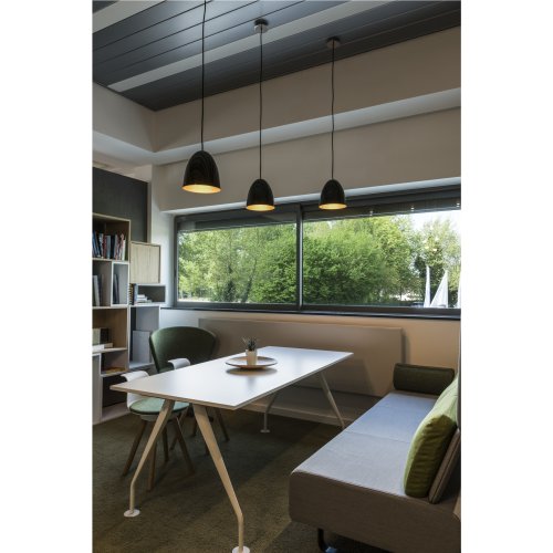 SLV PARA CONE 20 hanglamp, rond, zwart/goud, E27 max. 60 W - Slv 133050 a2 rgb - 20028632