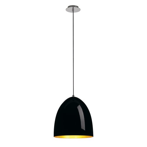 SLV PARA CONE 30 hanglamp, rond, zwart/goud, E27 max. 60 W - Slv 133060 1 h rgb - 20028633