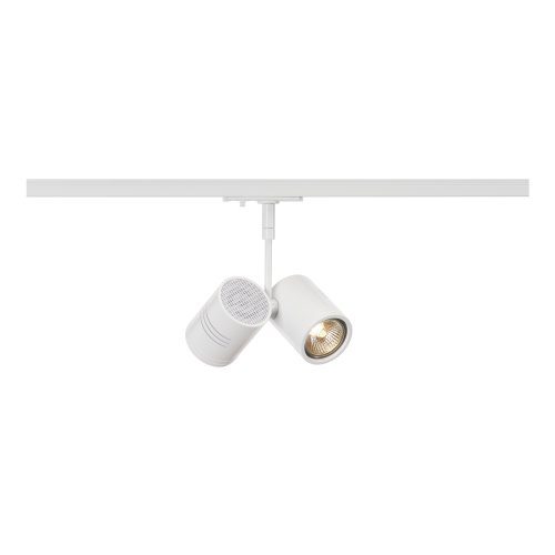 SLV BIMA II lampenkop, mat wit, 2xGU10, max. 50 W, incl. 1-fase adapter - Slv 143431 1 h rgb - 20028769