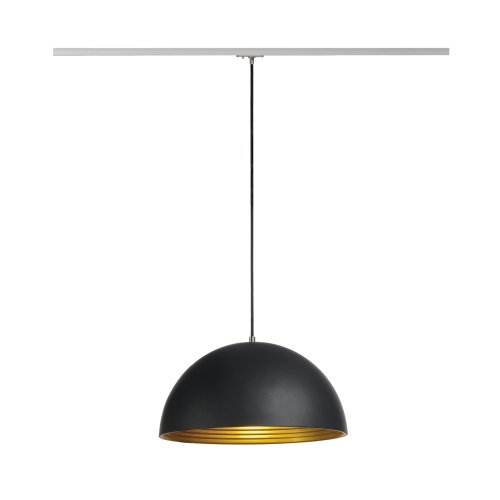 SLV FORCHINI M hanglamp, 40 cm, rond, zwart/goud, E27, incl. zilveren 1-fa - Slv 143930 1 h rgb - 20028788