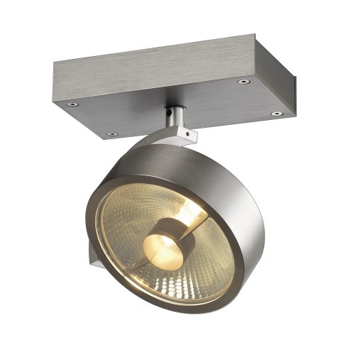 SLV KALU 1 QPAR plafondlamp, geborsteld aluminium, ES111, max. 75 W - Slv 147306 1 h rgb - 20028867