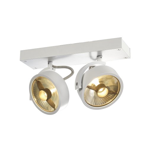 SLV KALU 2 QPAR plafondlamp, mat wit, ES111, max. 2x75 W - Slv 147311 1 h rgb - 20028868
