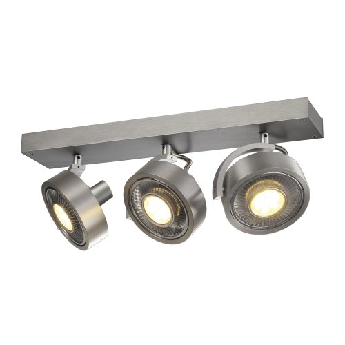 SLV KALU 3 QPAR plafondlamp, geborsteld aluminium, ES111, max. 3x75 W - Slv 147326 3 rgb - 20028871
