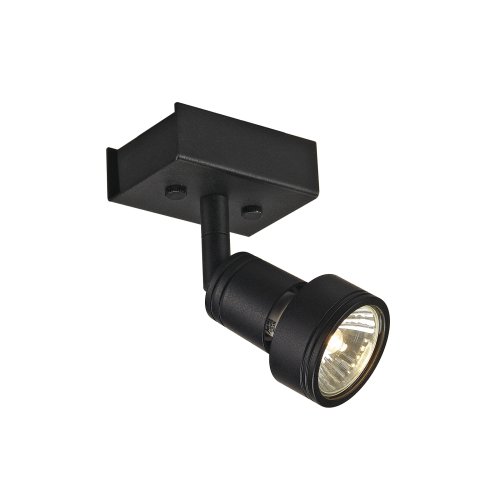 SLV PURI 1 plafondlamp, mat zwart, 1xGU10, max. 1x50 W, met sierring - Slv 147360 1 rgb - 20028872