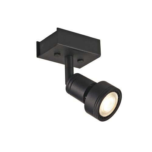 SLV PURI 1 plafondlamp, mat zwart, 1xGU10, max. 1x50 W, met sierring - Slv 147360 3 rgb - 20028872