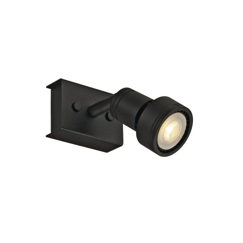 SLV PURI 1 plafondlamp, mat zwart, 1xGU10, max. 1x50 W, met sierring - Slv 147360 4 h rgb - 20028872