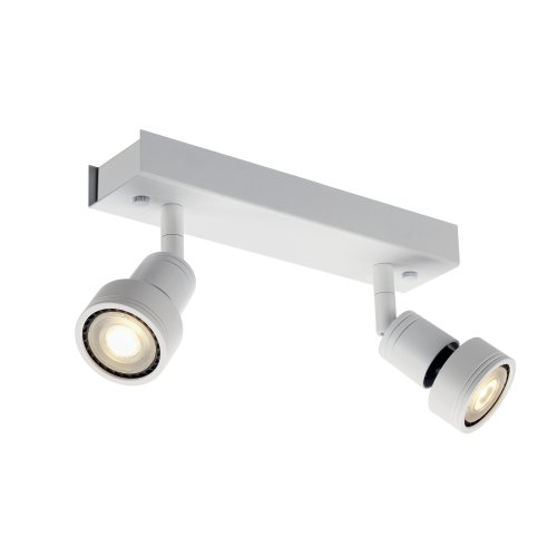 SLV PURI 2 plafondlamp, mat wit, 2xGU10, max. 2x50 W, met sierring - Slv 147371 3 h rgb - 20028875