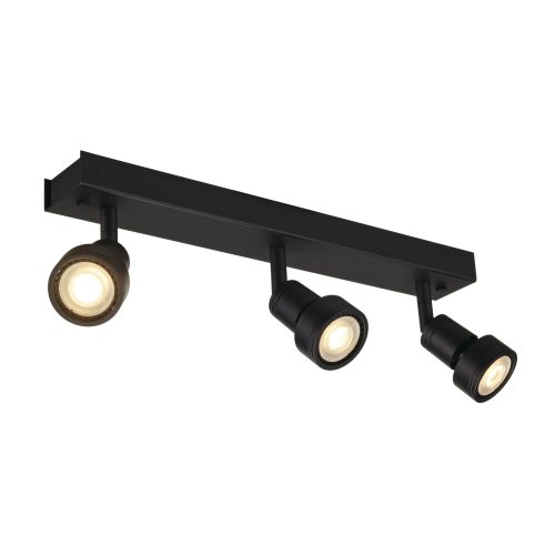 SLV puri 3 zwart mat 3xgu10 incl. deco ring 147380 - Slv 147380 3 h rgb - 8824011