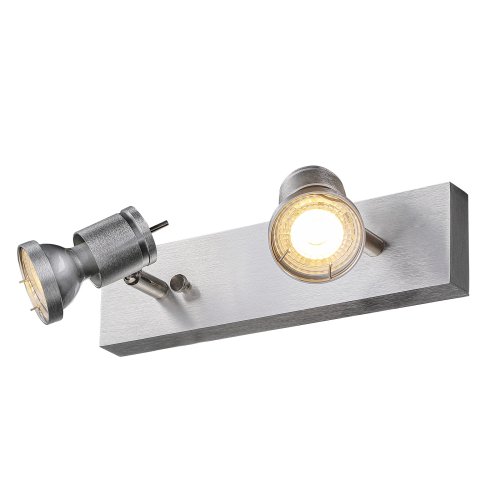 SLV ASTO II, alu-geborsteld, 2x GU10 Spot, max. 75W - Slv 147442 1 h rgb - 20028880