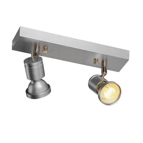SLV ASTO II, alu-geborsteld, 2x GU10 Spot, max. 75W - Slv 147442 2 rgb - 20028880