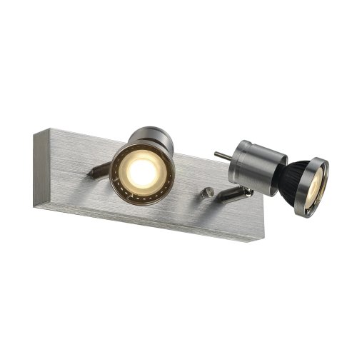 SLV ASTO II, alu-geborsteld, 2x GU10 Spot, max. 75W - Slv 147442 3 h rgb - 20028880