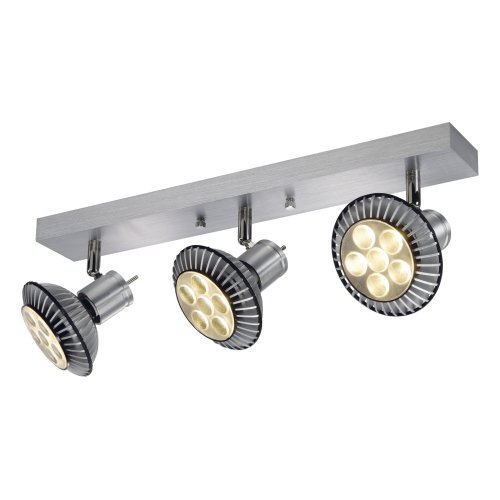 SLV ASTO III, alu-geborsteld, 3x GU10 Spot, max. 75W - Slv 147443 3 h rgb - 20028881