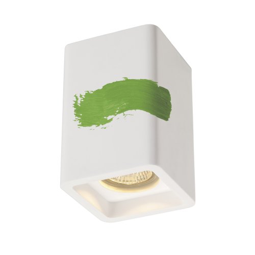 SLV PLASTRA CL-1, plafondarmatuur , vierkant, wit, gips, GU10, max. 35W - Slv 148004 5 rgb - 20028889