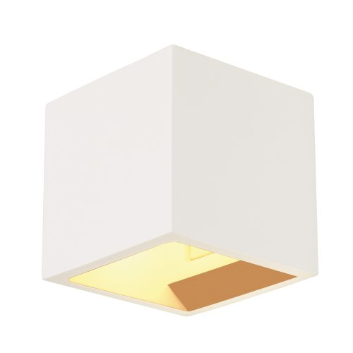 SLV PLASTRA CUBE wandarmatuur, vierkant, wit, gips, G9, max. 42W - Slv 148018 1 h rgb - 20028895