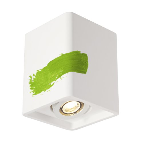 SLV PLASTRA BOX 1 plafondarmatuur , square, wit, gips, GU10, max. 35W - Slv 148051 2 rgb - 20028897