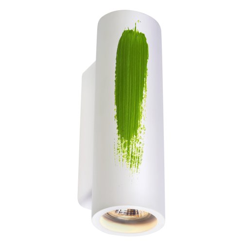 SLV Plastra, Wandarmatuur Tube, Gips, rond, 2xGU10 - Slv 148060 6 rgb - 20028898