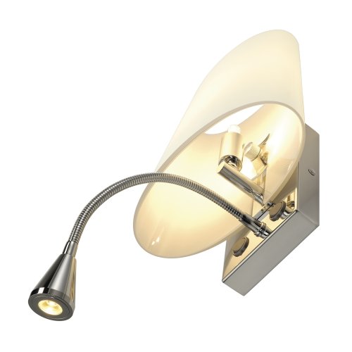 SLV COUPA FLEXLED, wandarmatuur, chroom, gesatineerd glas, 1x G9 max. 40W, - Slv 149452 3 rgb - 20028908
