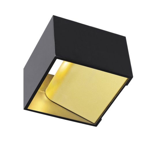 SLV LOGS IN Wandarmatuur, rechthoekig, zwart/messing, 5W LED, 3000K - Slv 151320 1 h rgb - 20208477