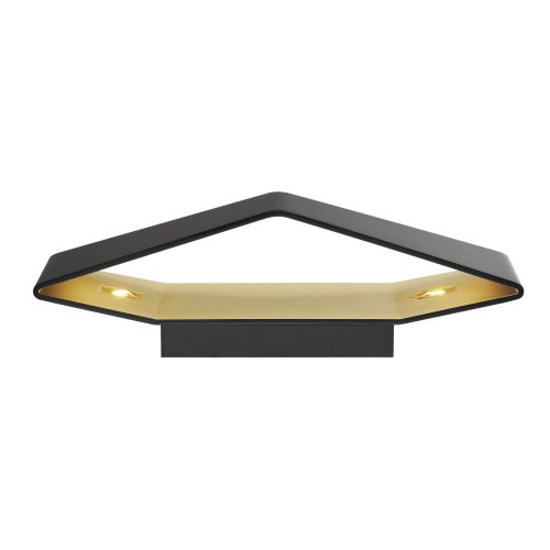 SLV BIG CARISO LED wandlamp 2, zwart/ messing 2x 9 W led, 3000 K - Slv 151740 2 rgb - 20028938
