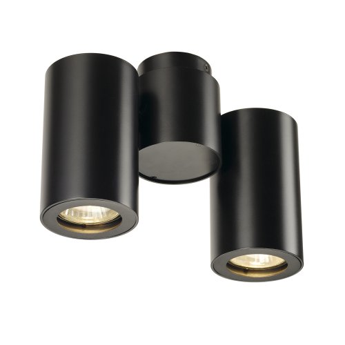 SLV ENOLA_B SPOT double, wand- en plafondarmatuur, mat zwart, 2xGU10, max. - Slv 151830 1 h rgb - 20028955