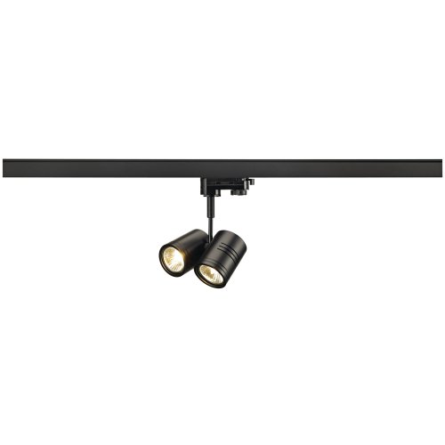 SLV BIMA II lampekop, zwart, 2x GU10, max. 50W, incl. 3-circuit adapter - Slv 152230 1 h rgb - 20028972
