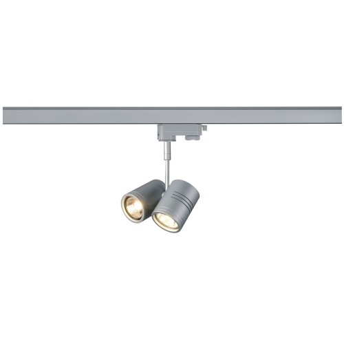 SLV BIMA II, zilvergrijs, 2x GU10, max. 50W, incl. 3-fase adapter - Slv 152232 1 h rgb - 20028974