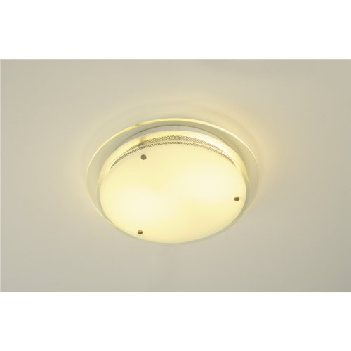 SLV GLASSA ROND E27, plafondlamp, gesatineerd glas, 2x E27, max. 2x 60W - Slv 155185 ma1 rgb - 20029019