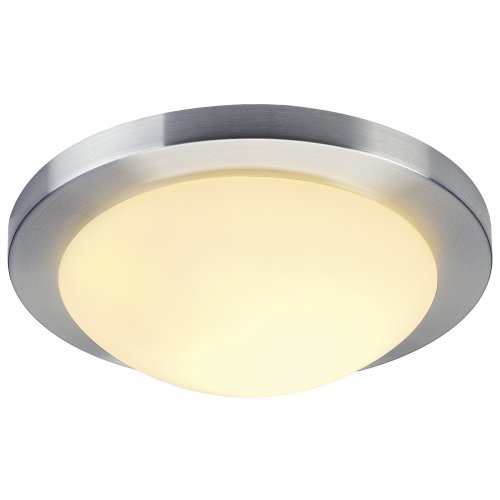 SLV MELAN, plafondarmatuur, rond , alu-geborsteld, gesatineerd glas, E27,  - Slv 155236 1 h rgb - 20029022