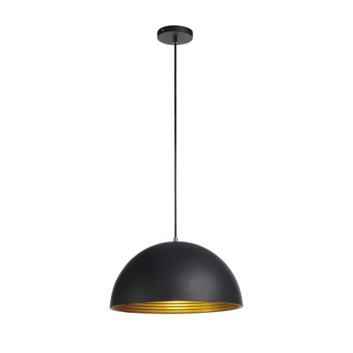 SLV FORCHINI M, pendel, PD-2, 40cm , rond, zwart/gold, E27, max. 40W - Slv 155910 1 h rgb - 20029042