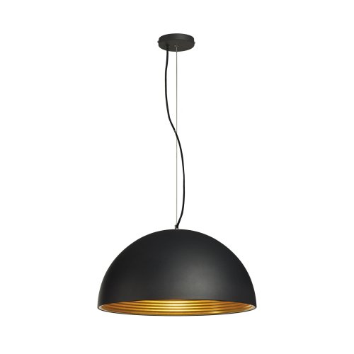 SLV FORCHINI M, pendel, PD-1, 50cm , rond, zwart/gold, E27, max. 40W - Slv 155930 1 h rgb - 20029043