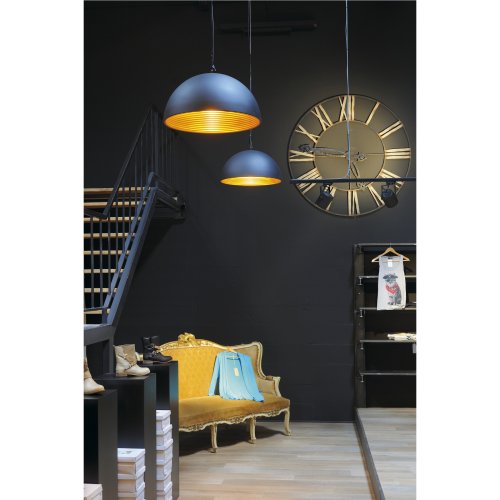SLV FORCHINI M, pendel, PD-1, 50cm , rond, zwart/gold, E27, max. 40W - Slv 155930 a1 h rgb - 20029043