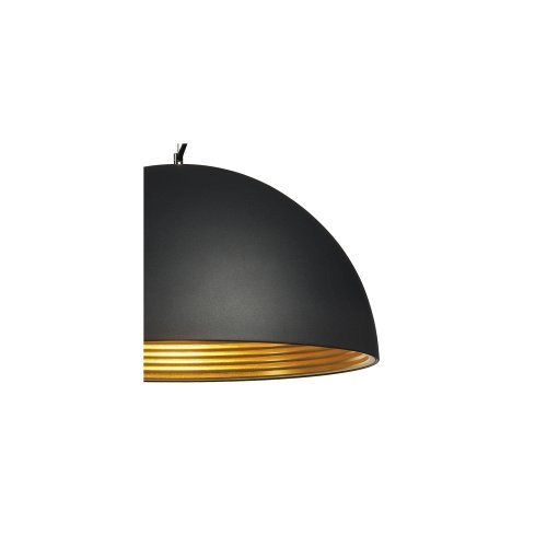 SLV FORCHINI M, pendel, PD-1, 50cm , rond, zwart/gold, E27, max. 40W - Slv 155930 d2 rgb - 20029043