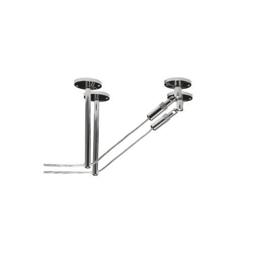 SLV Omkering lang voor 12V draadsysteem, chroom, 2 stuks, 16cm - Slv 186342 ma1 rgb - 20029125