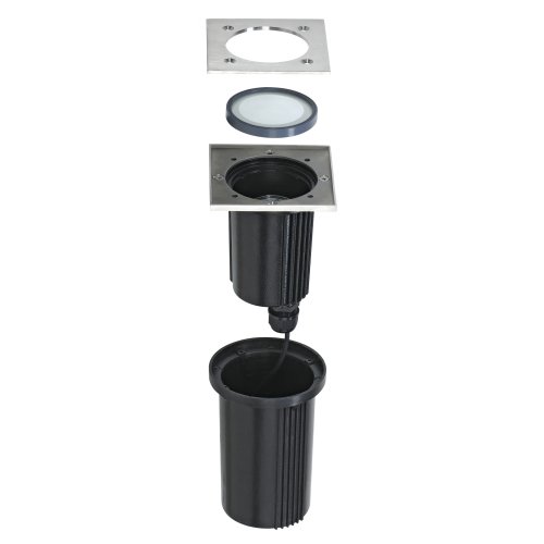 SLV DASAR EXACT GU10, inbouw grond lamp, vierkant, inox 316, max. 35W, IP6 - Slv 228434 2 rgb - 20029178