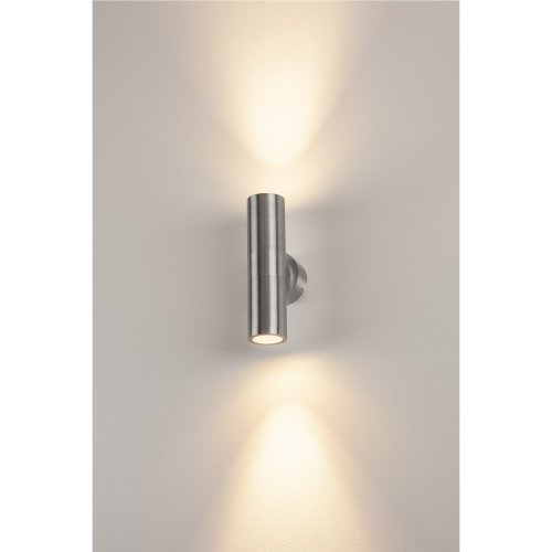 SLV ASTINA OUT ESL, alu-geborsteld , 2x GU10, max. 2x 11W, IP44 - Slv 228776 ma1 rgb - 20029190