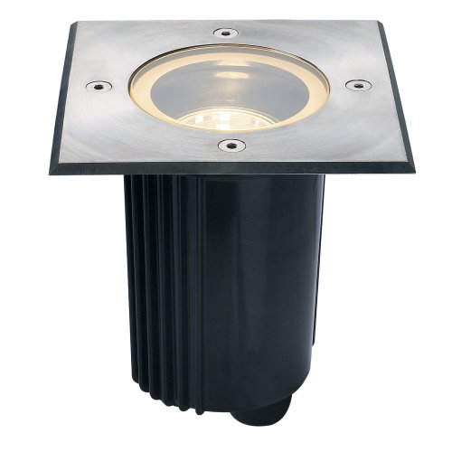 SLV DASAR 80 GU10, inbouw grondspot vierkant, inox 316, max. 35W, IP67 - Slv 229324 1 h rgb - 20029223