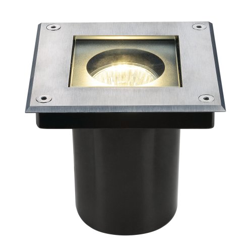 SLV DASAR vierkant GU10, inbouw grondspot, inox 304, max. 35W, IP67 - Slv 229374 1 h rgb - 20029224