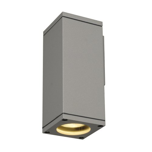 SLV THEO WALL OUT wandarmatuur, vierkant, zilvergrijs, GU10, max. 35W - Slv 229524 1 h rgb - 20029236