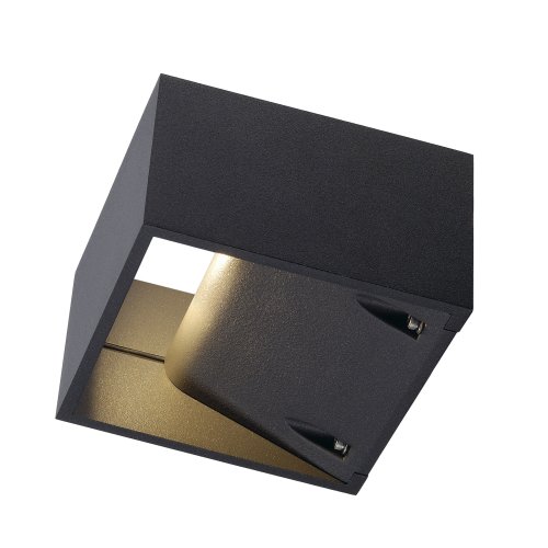 SLV LOGS WALL, vierkant, antraciet , 6W LED, warmwit - Slv 232105 1 h rgb - 20029327