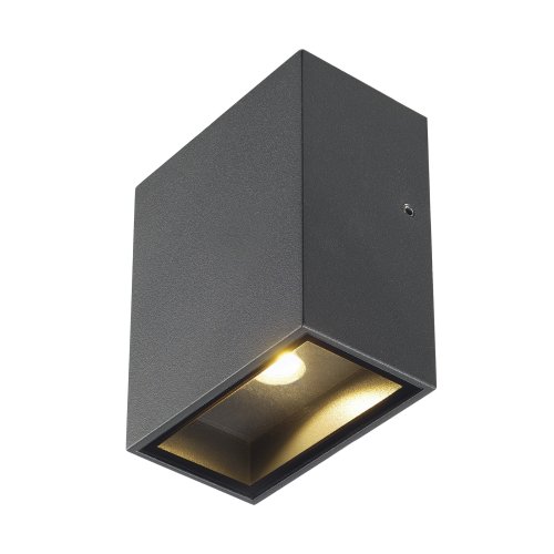 SLV QUAD 1 XL, wandarmatuur, vierkant, antraciet, LED, 1x3, 2W, 3000K - Slv 232435 1 h rgb - 20029343