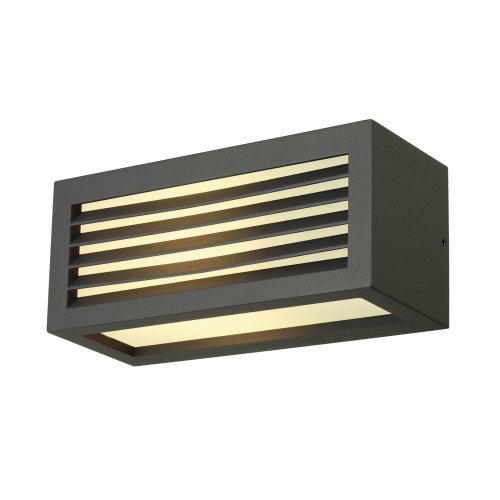 SLV BOX-L E27, wandarmatuur, vierkant, antraciet, E27, max. 18W - Slv 232495 1 h rgb - 20029353