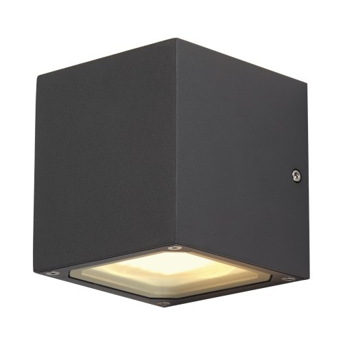 SLV wandarmatuur antraciet sitra cube ip44 max18w - Slv 232535 1 h rgb - 11006725